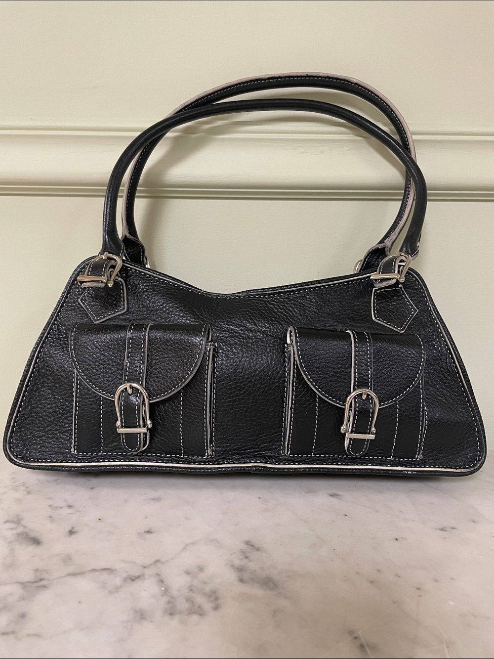 Maxximum Black Leather Purse